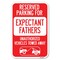 Signmission Reserved Parking for Expectant Fathers U Heavy-Gauge Aluminum Sign, 18" L, 12" H, A-1218-23107 A-1218-23107 - alternate 1